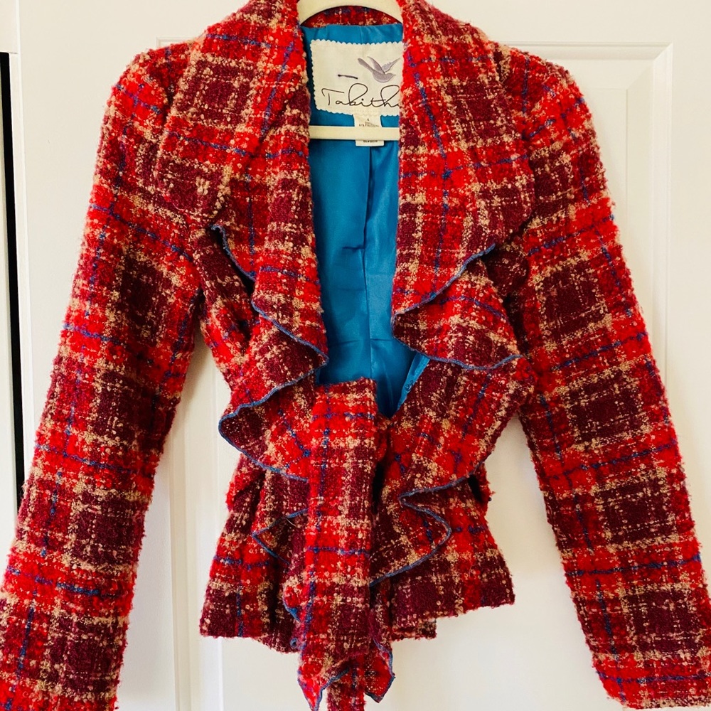 Multi color blazer for fall or winter